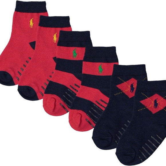 Ralph Lauren Set Striped Cotton Jersey Rugby Coverall Navy and 3 pk socks.  NWT - Picture 4 of 7